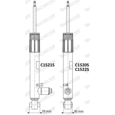 Schokdemper Monroe Ridesense Elektronische Vering Monroe C1520s Schokdemper Monroe Ridesense Elektronische Vering Monroe C1520s