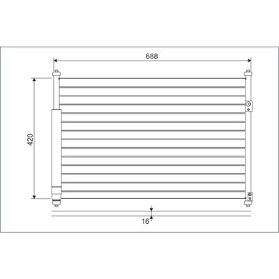 Condensator, Airconditioning Valeo 814228 Condensator, Airconditioning Valeo 814228