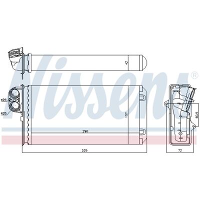 Warmtewisselaar, Interieur Verwarming Nissens 72937 Warmtewisselaar, Interieur Verwarming Nissens 72937
