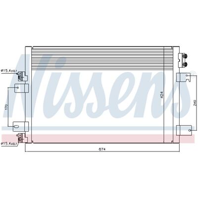 Condensator, Airconditioning Nissens 940151 Condensator, Airconditioning Nissens 940151