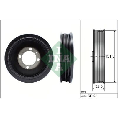 Riemschijf, Krukas Schaeffler Ina 544 0123 10 Riemschijf, Krukas Schaeffler Ina 544 0123 10