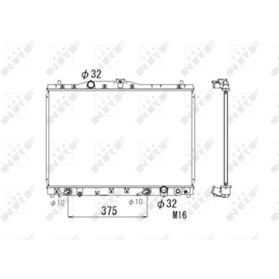 Radiator, Motorkoeling Nrf 53677 Radiator, Motorkoeling Nrf 53677