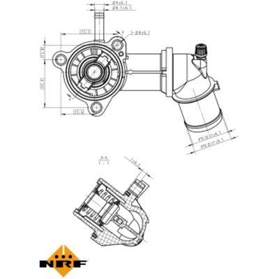 Thermostaat, Koelvloeistof Nrf 725164 Thermostaat, Koelvloeistof Nrf 725164