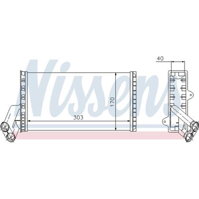 Warmtewisselaar, Interieur Verwarming Nissens 71149 Warmtewisselaar, Interieur Verwarming Nissens 71149