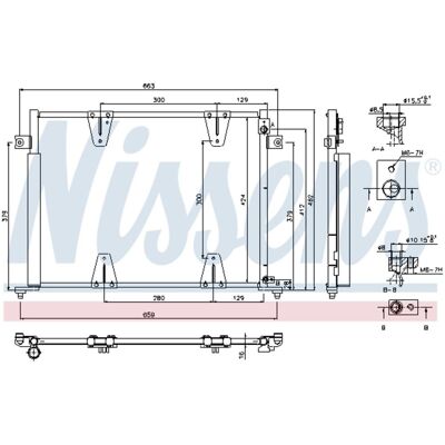 Condensator, Airconditioning Nissens 940373 Condensator, Airconditioning Nissens 940373