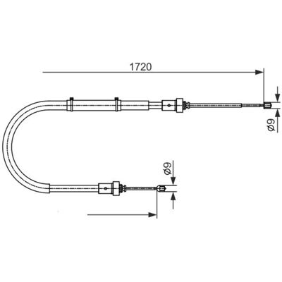 Kabel, Parkeerrem Bosch 1 987 482 411 Kabel, Parkeerrem Bosch 1 987 482 411