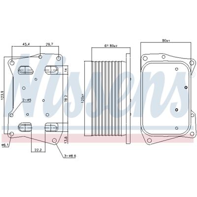 Olie Radiator, Motorolie Nissens 91274 Olie Radiator, Motorolie Nissens 91274