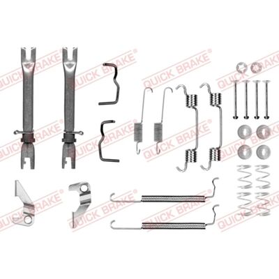 Toebehorenset, Remschoenen Quick Brake 105-0849s Toebehorenset, Remschoenen Quick Brake 105-0849s