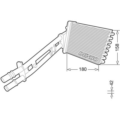 Warmtewisselaar, Interieur Verwarming Denso Drr09043 Warmtewisselaar, Interieur Verwarming Denso Drr09043