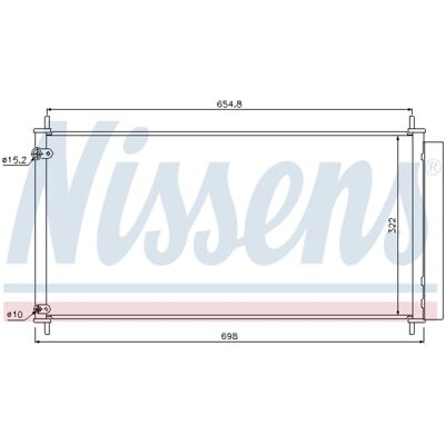 Condensator, Airconditioning Nissens 940036 Condensator, Airconditioning Nissens 940036