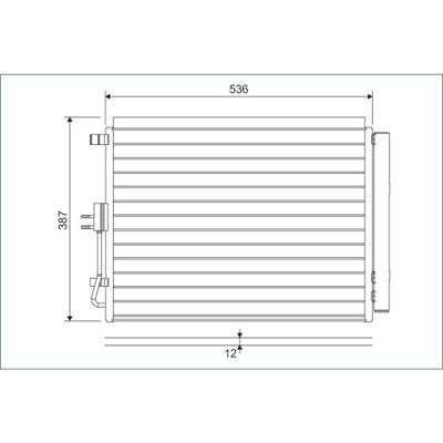 Condensator, Airconditioning Valeo 822598 Condensator, Airconditioning Valeo 822598