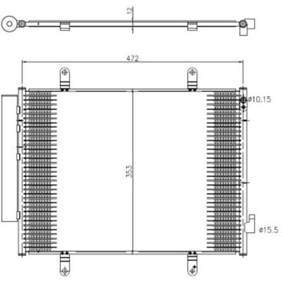 Condensator, Airconditioning Nrf 350371 Condensator, Airconditioning Nrf 350371