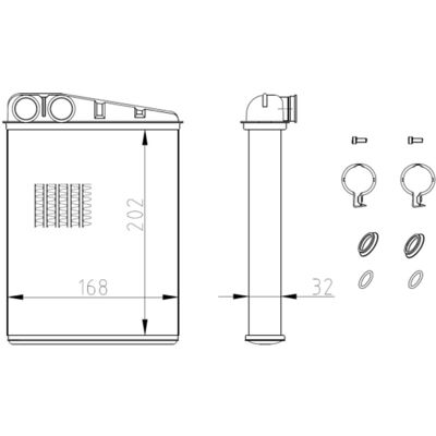 Warmtewisselaar, Interieur Verwarming Nrf 54410 Warmtewisselaar, Interieur Verwarming Nrf 54410