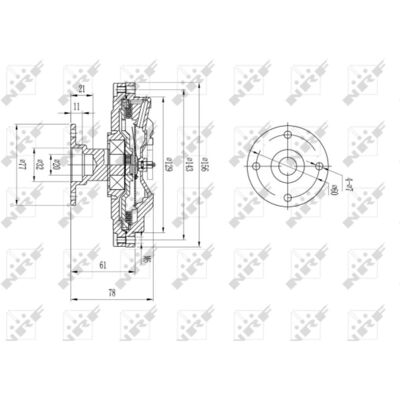 Koppeling, Radiatorventilator Nrf 49573 Koppeling, Radiatorventilator Nrf 49573