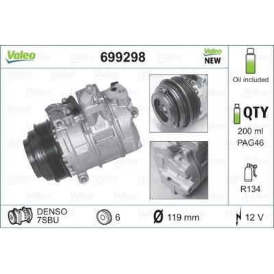Compressor Airconditioning Valeo 699298 Compressor Airconditioning Valeo 699298