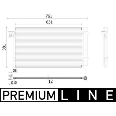 Condensator, Airconditioning Mahle Ac 896 000p Condensator, Airconditioning Mahle Ac 896 000p