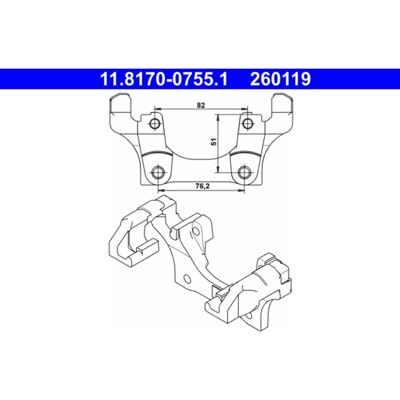 Beugel, Remklauw Ate 11.8170-0755.1 Beugel, Remklauw Ate 11.8170-0755.1