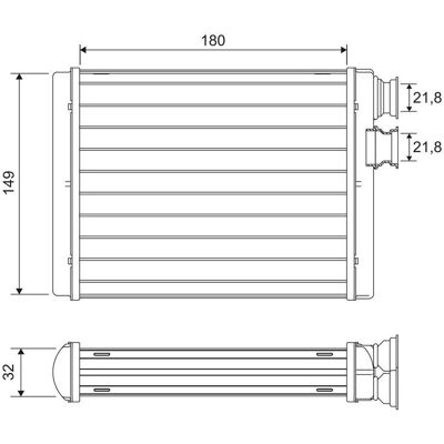 Warmtewisselaar, Interieur Verwarming Valeo 811596 Warmtewisselaar, Interieur Verwarming Valeo 811596
