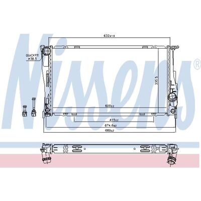 Radiator, Motorkoeling Nissens 60832 Radiator, Motorkoeling Nissens 60832