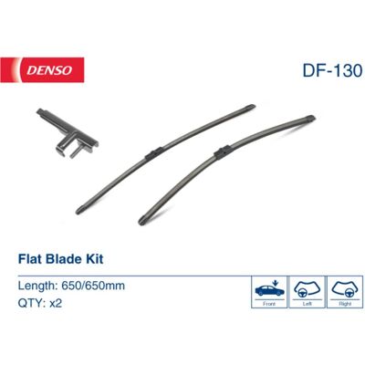 Wisserblad Denso Flat Blades Df-130, 650mm, Voor, 2 Stuk Wisserblad Denso Flat Blades Df-130, 650mm, Voor, 2 Stuk