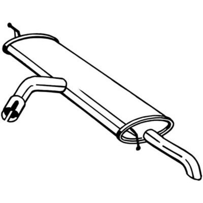 Geluiddemper Achter Bosal 227-053 Geluiddemper Achter Bosal 227-053