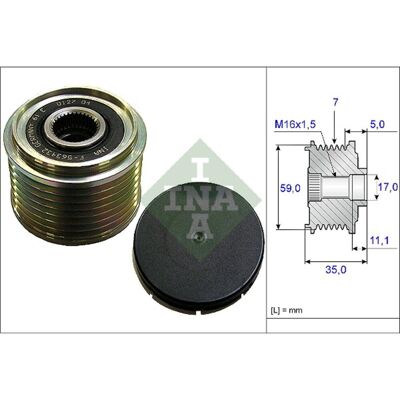 Schaeffler Ina Generator Vrijloop Ina 535 0159 10 Schaeffler Ina Generator Vrijloop Ina 535 0159 10
