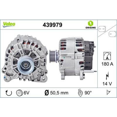 Driefasige Generator Valeo Origins - New O.E. Technologie Valeo 439979 Driefasige Generator Valeo Origins - New O.E. Technologie Valeo 439979