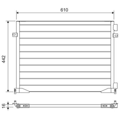 Condensator, Airconditioning Valeo 817644 Condensator, Airconditioning Valeo 817644