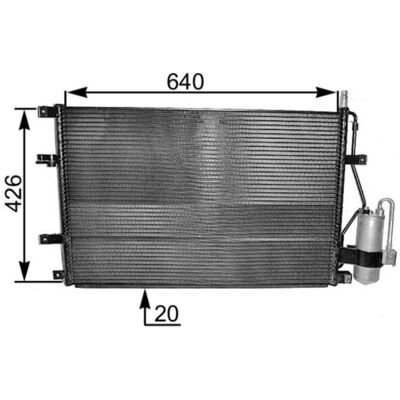 Condensator, Airconditioning Mahle Ac 227 000s Condensator, Airconditioning Mahle Ac 227 000s