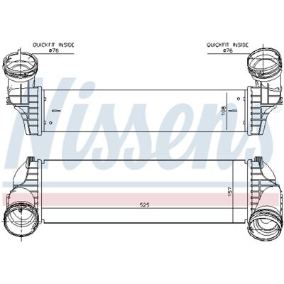 Intercooler Nissens 96364 Intercooler Nissens 96364