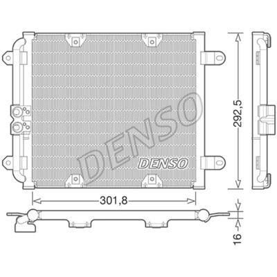 Condensator, Airconditioning Denso Dcn02028 Condensator, Airconditioning Denso Dcn02028