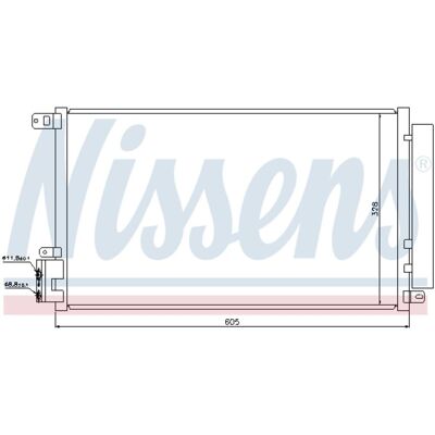 Condensator, Airconditioning Nissens 940095 Condensator, Airconditioning Nissens 940095