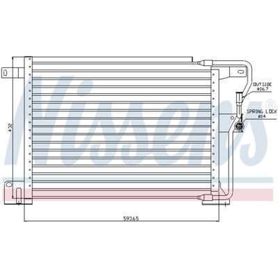 Condensator, Airconditioning Nissens 94346 Condensator, Airconditioning Nissens 94346