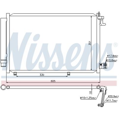 Condensator, Airconditioning Nissens 940108 Condensator, Airconditioning Nissens 940108