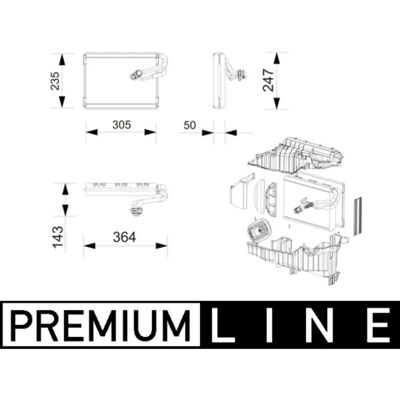 Verdamper, Airconditioning Behr *** Premium Line *** Mahle Ae 269 000p Verdamper, Airconditioning Behr *** Premium Line *** Mahle Ae 269 000p