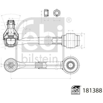 Draagarm, Wielophanging Febi Bilstein 181388 Draagarm, Wielophanging Febi Bilstein 181388