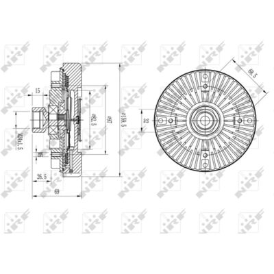 Koppeling, Radiatorventilator Nrf 49611 Koppeling, Radiatorventilator Nrf 49611