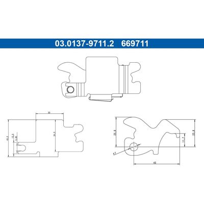 Reparatieset, Remschoenen Ate 03.0137-9711.2 Reparatieset, Remschoenen Ate 03.0137-9711.2