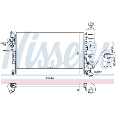 Radiator, Motorkoeling Nissens 63528 Radiator, Motorkoeling Nissens 63528