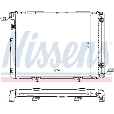 Radiator, Motorkoeling Nissens 62721a Radiator, Motorkoeling Nissens 62721a