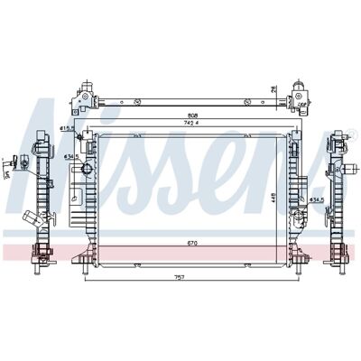 Radiator, Motorkoeling Nissens 606215 Radiator, Motorkoeling Nissens 606215