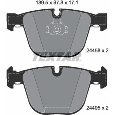 Remblokset Textar 2445801, Achter Remblokset Textar 2445801, Achter