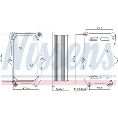 Olie Radiator, Motorolie Nissens 91256 Olie Radiator, Motorolie Nissens 91256