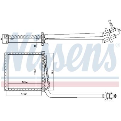 Warmtewisselaar, Interieur Verwarming Nissens 707217 Warmtewisselaar, Interieur Verwarming Nissens 707217