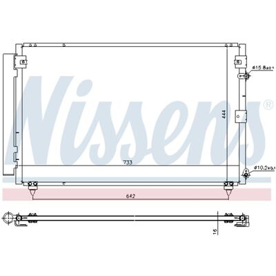 Condensator, Airconditioning Nissens 940433 Condensator, Airconditioning Nissens 940433