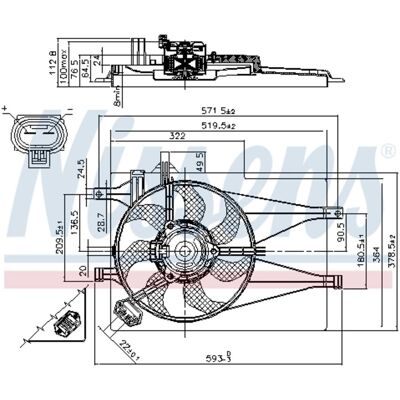 Koelventilatorwiel, Motorkoeling Nissens 85435 Koelventilatorwiel, Motorkoeling Nissens 85435