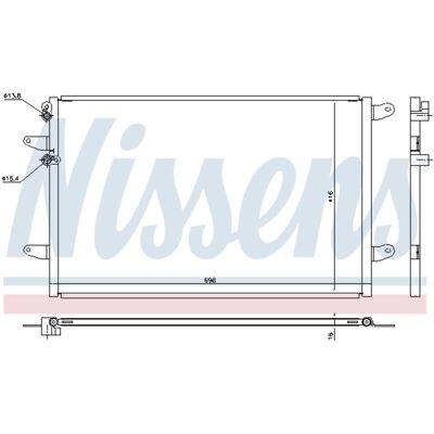 Condensator, Airconditioning Nissens 940491 Condensator, Airconditioning Nissens 940491
