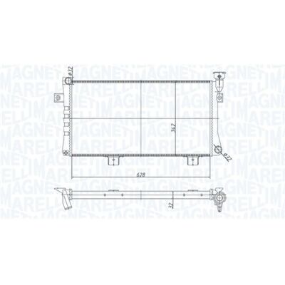 Radiator, Motorkoeling Magneti Marelli 350213180600 Radiator, Motorkoeling Magneti Marelli 350213180600