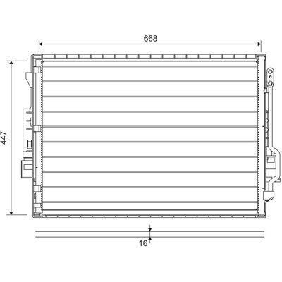 Condensator, Airconditioning Valeo 822643 Condensator, Airconditioning Valeo 822643