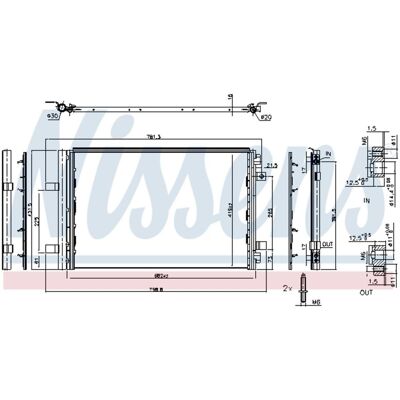 Condensator, Airconditioning Nissens 941283 Condensator, Airconditioning Nissens 941283